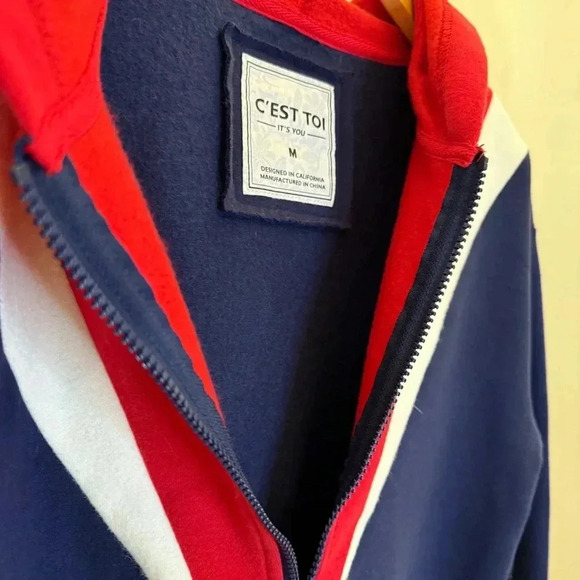 C’Est Toi Kids Unisex Colorblock Hoodie Pullover Multicolor Size M Casual - Picture 9 of 10